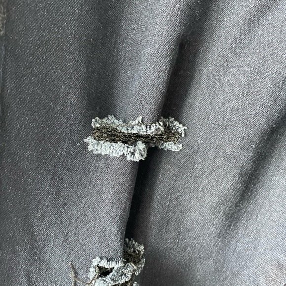 Thyme Maternity Dark Wash Ripped Denim Jeans Size Large - Picture 9 of 10